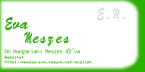 eva meszes business card